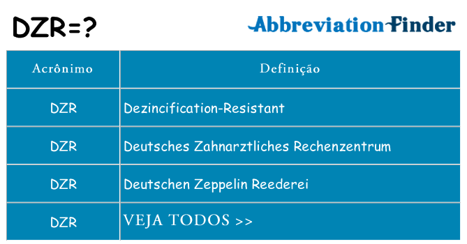 dzr de quê
