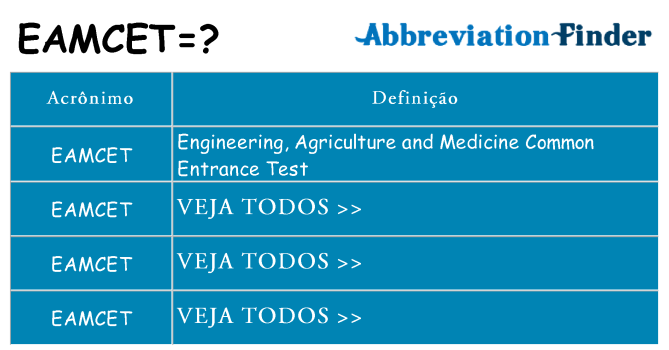 eamcet de quê