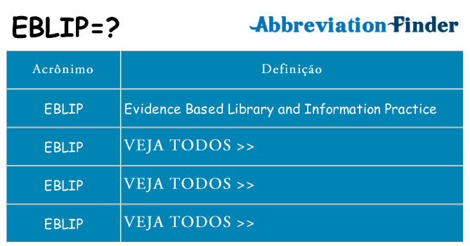 eblip de quê