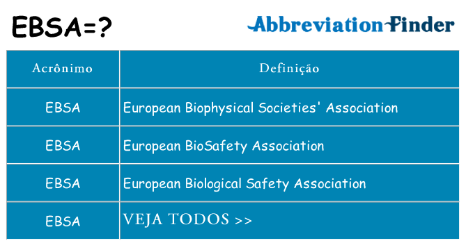 ebsa de quê