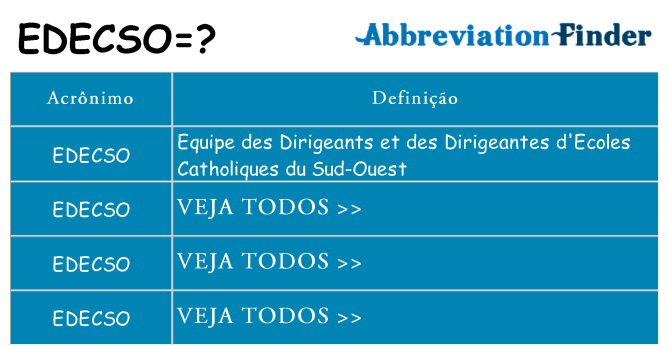edecso de quê