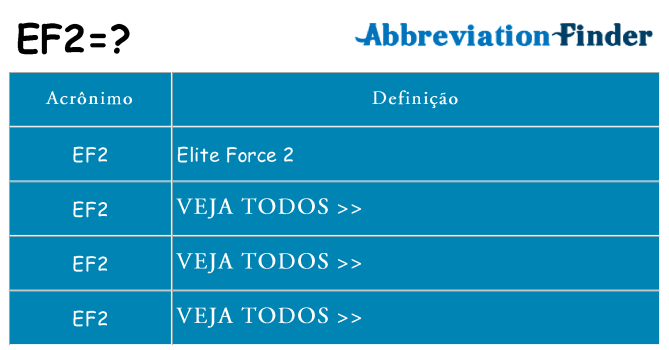ef2 de quê