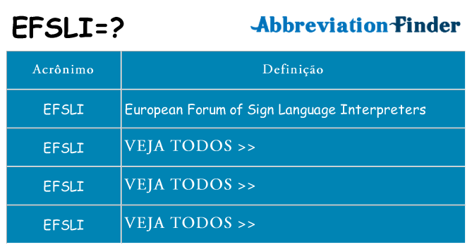 efsli de quê