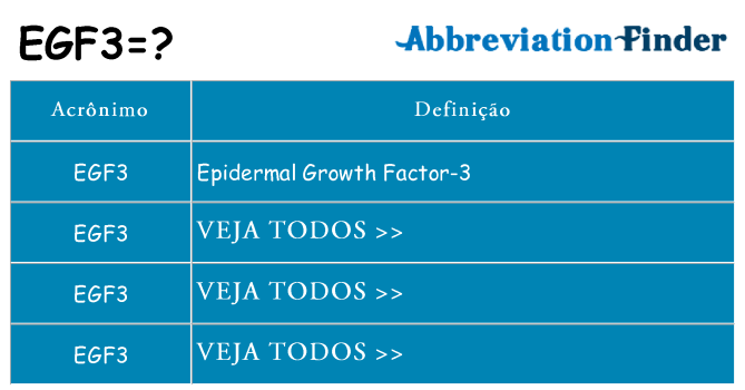 egf3 de quê
