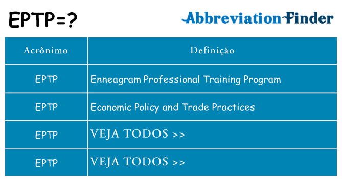 eptp de quê