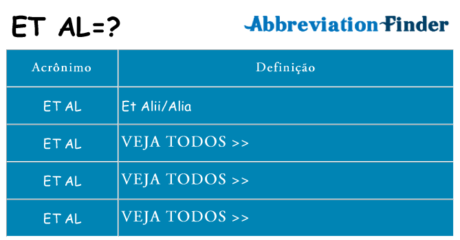 et-al de quê