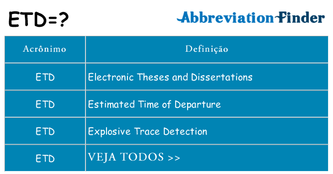 etd de quê