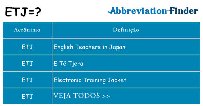 etj de quê