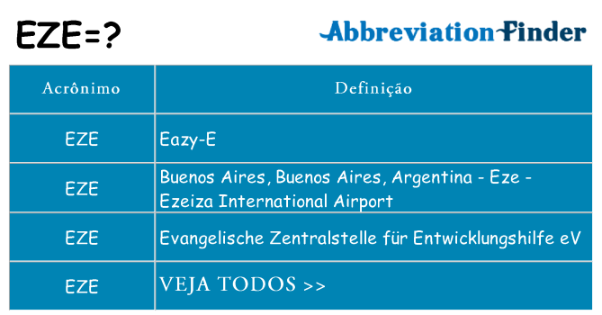 eze de quê