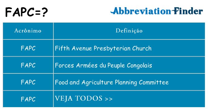 fapc de quê