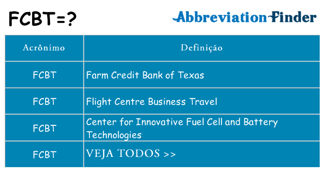 fcbt de quê
