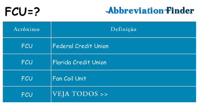 fcu de quê