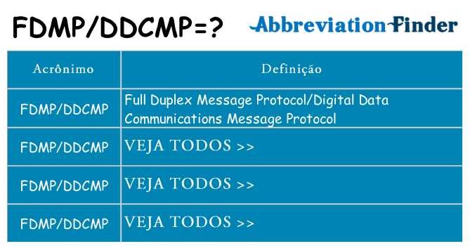 fdmpddcmp de quê