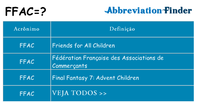 ffac de quê
