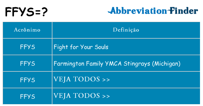 ffys de quê
