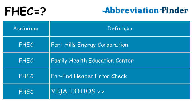 fhec de quê
