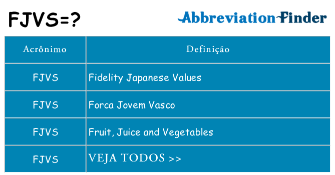 fjvs de quê