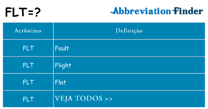 flt de quê