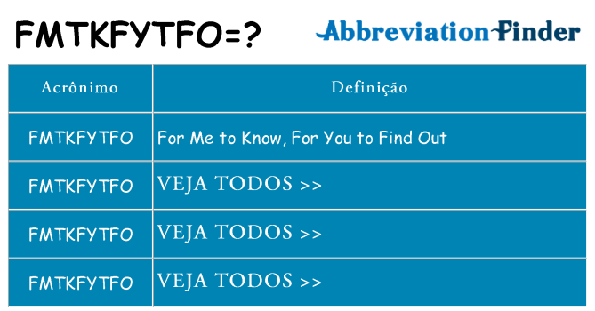 fmtkfytfo de quê
