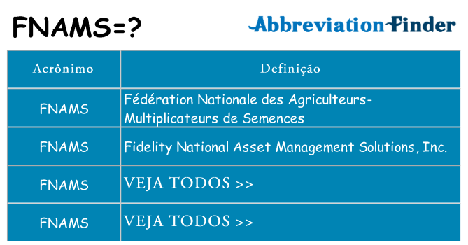 fnams de quê