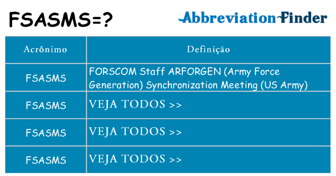 fsasms de quê