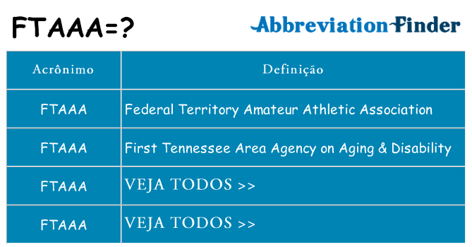 ftaaa de quê