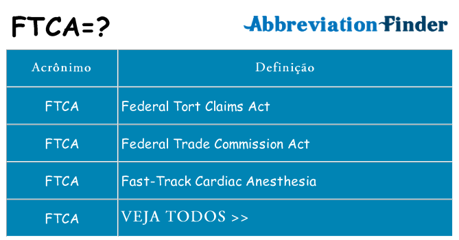 ftca de quê