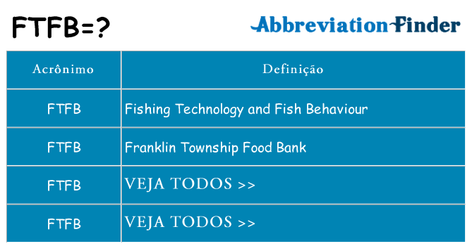 ftfb de quê