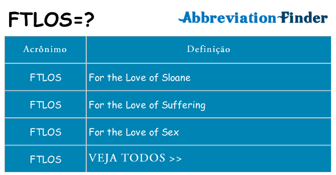 ftlos de quê