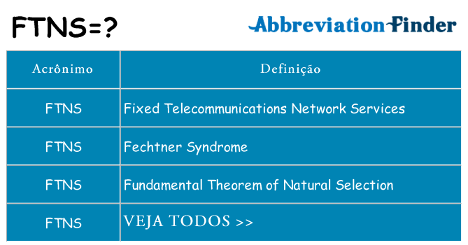 ftns de quê