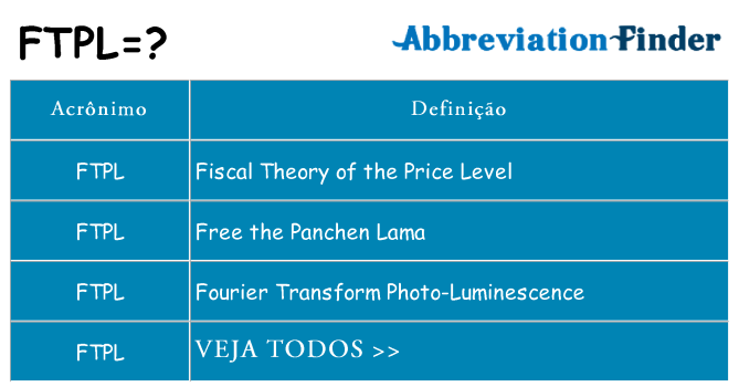 ftpl de quê