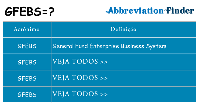 gfebs de quê