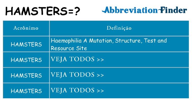 hamsters de quê