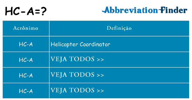 hc-a de quê
