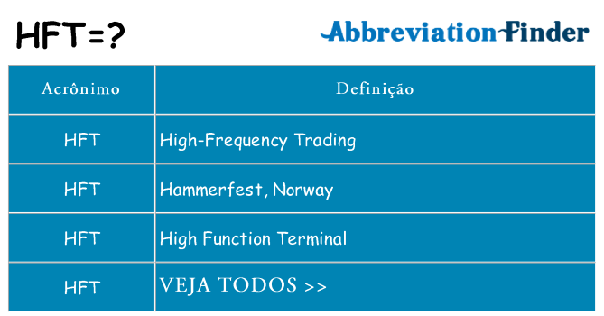 hft de quê