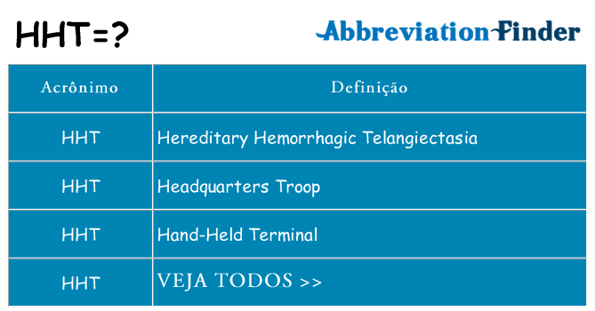 hht de quê