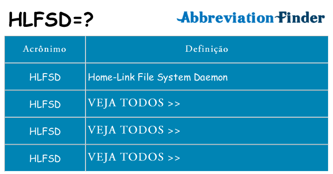 hlfsd de quê