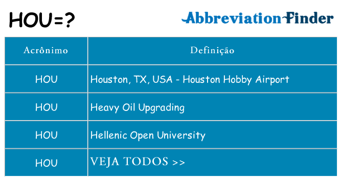 hou de quê