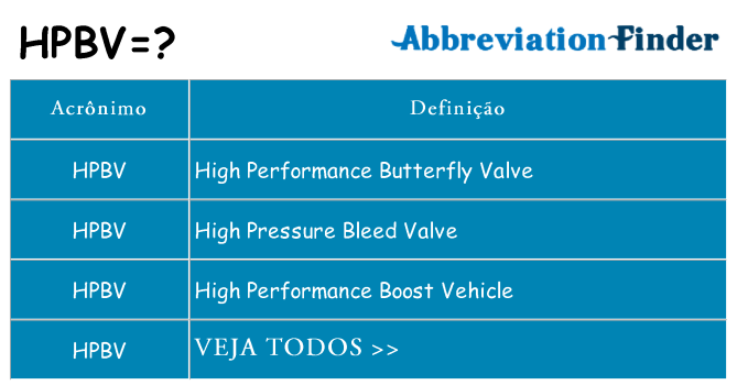 hpbv de quê