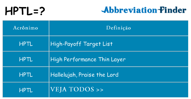 hptl de quê