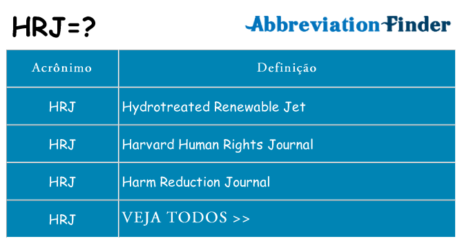hrj de quê