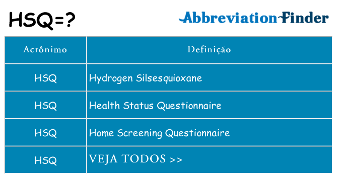 hsq de quê