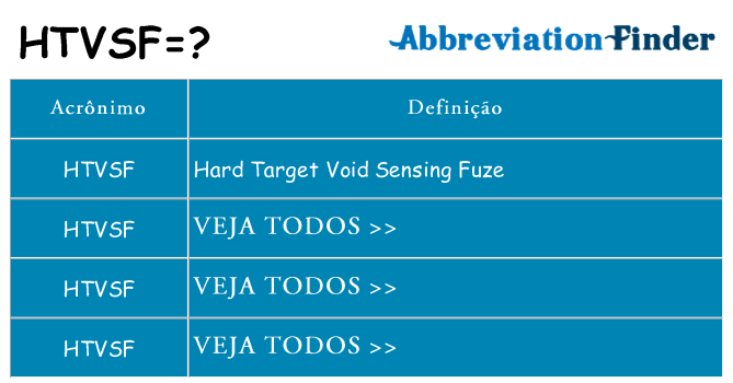 htvsf de quê