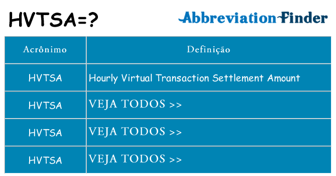 hvtsa de quê