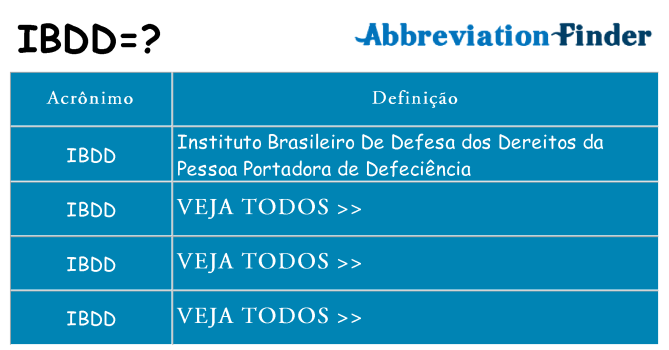 ibdd de quê