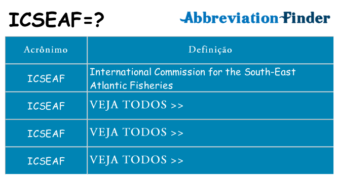 icseaf de quê