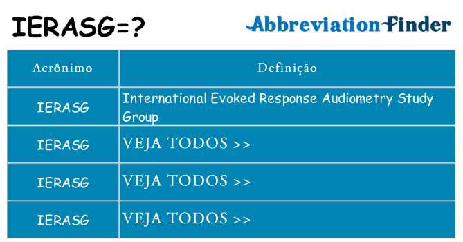ierasg de quê