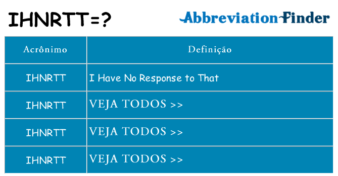 ihnrtt de quê