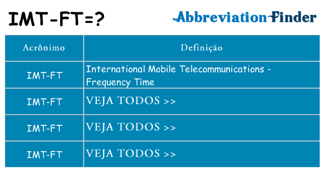imt-ft de quê