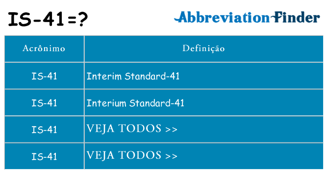 is-41 de quê